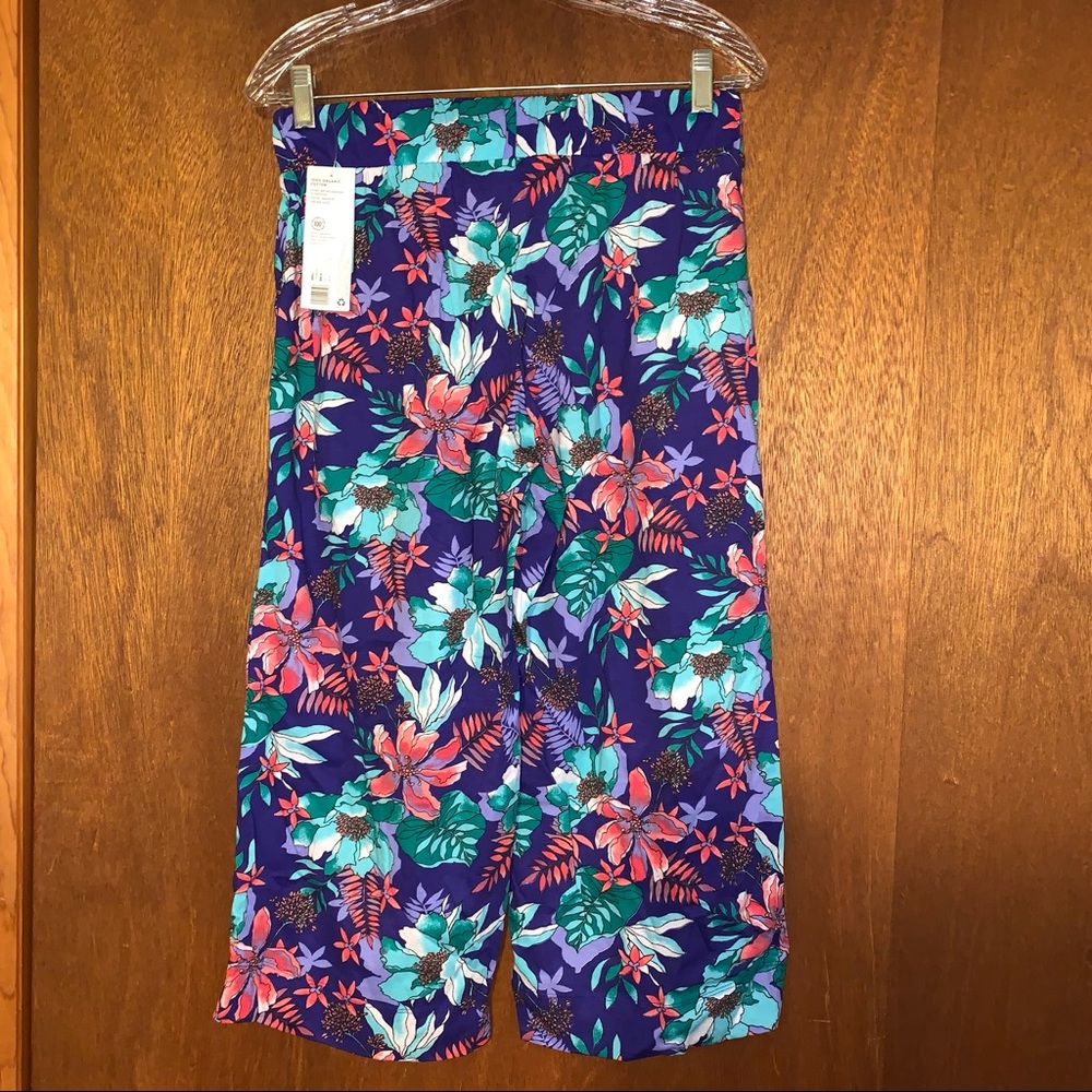 Women’s S JOCKEY Organic Cotton Purple HAWAIIAN TROPICAL Sleep Lounge Ensemble - Picture 9 of 16